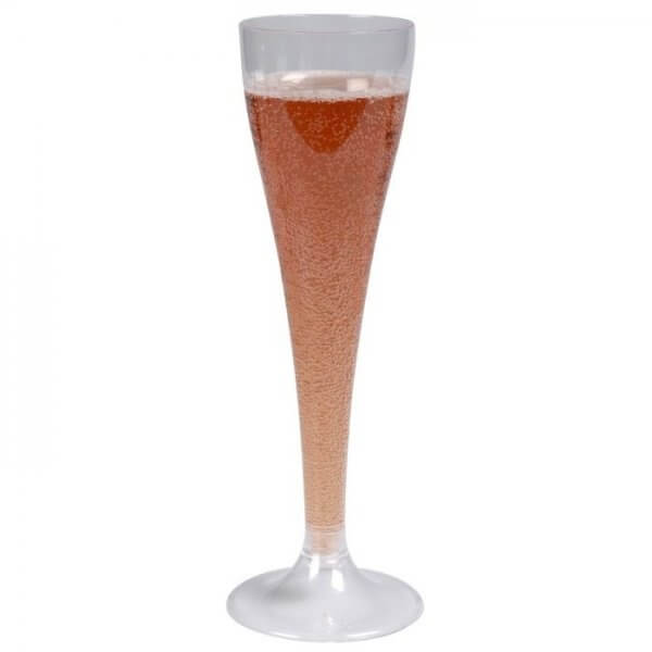 Champagneglas på 10 cl med boblende indhold