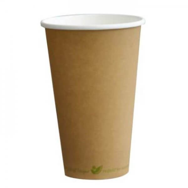 Kaffebæger - komposterbar - natur - 40 cl