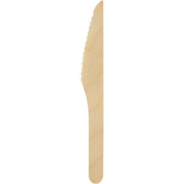 Kniv som er lavet af birketræ på 16,5 cm fra Duni Ecoecho